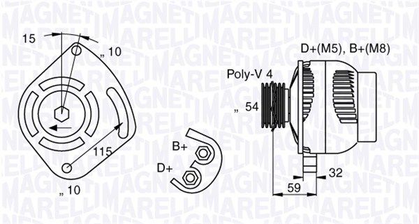 MAGNETI MARELLI Ģenerators 063377001010